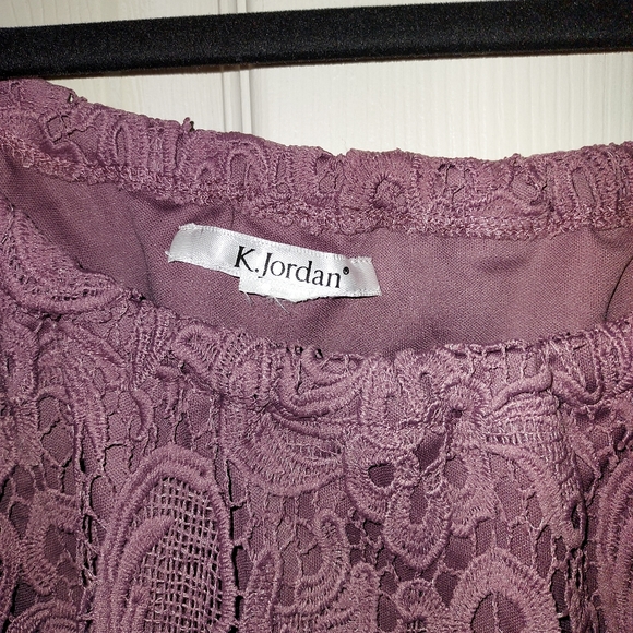 Mauve crochet lace top - Picture 2 of 5